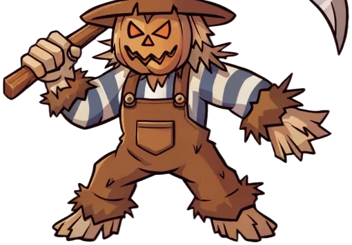 Maizelord, the Harvest King, a scarecrow boss with a scythe