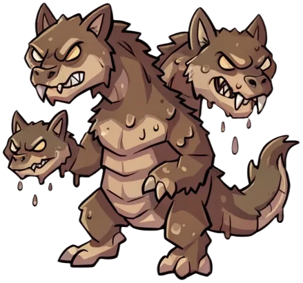 Cerbog, the three-headed swamp beast