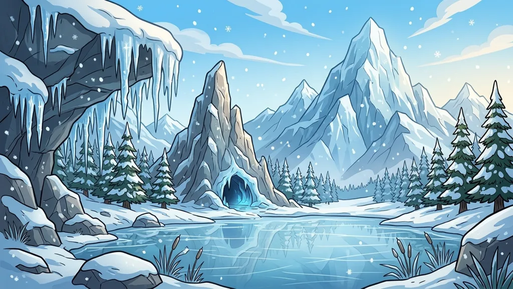 Frostspire Summit, a frozen peak